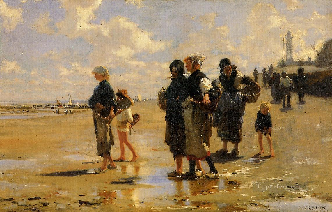 The Oyster Gatherers of Cancale John Singer Sargent Oil Paintings
